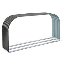 KAMINHOLZSTÄNDER, Holzlager, Kaminholzunterstand, 0,85 m³, Stahl, Grau - Grau, Metall (46/112/212cm) - Outsunny