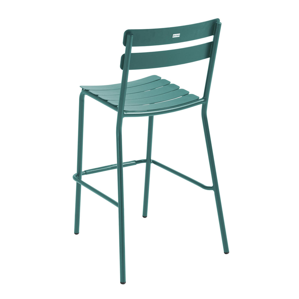 BARHOCKER, Dunkelgrünen - Grün, Metall (56/110/56cm) - Oviala