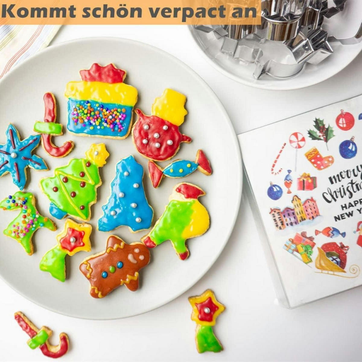 KEKSAUSSTECHER 11-teiliges Set Weihnachten Edelstahl - Multicolor, Metall (18/18/2cm)