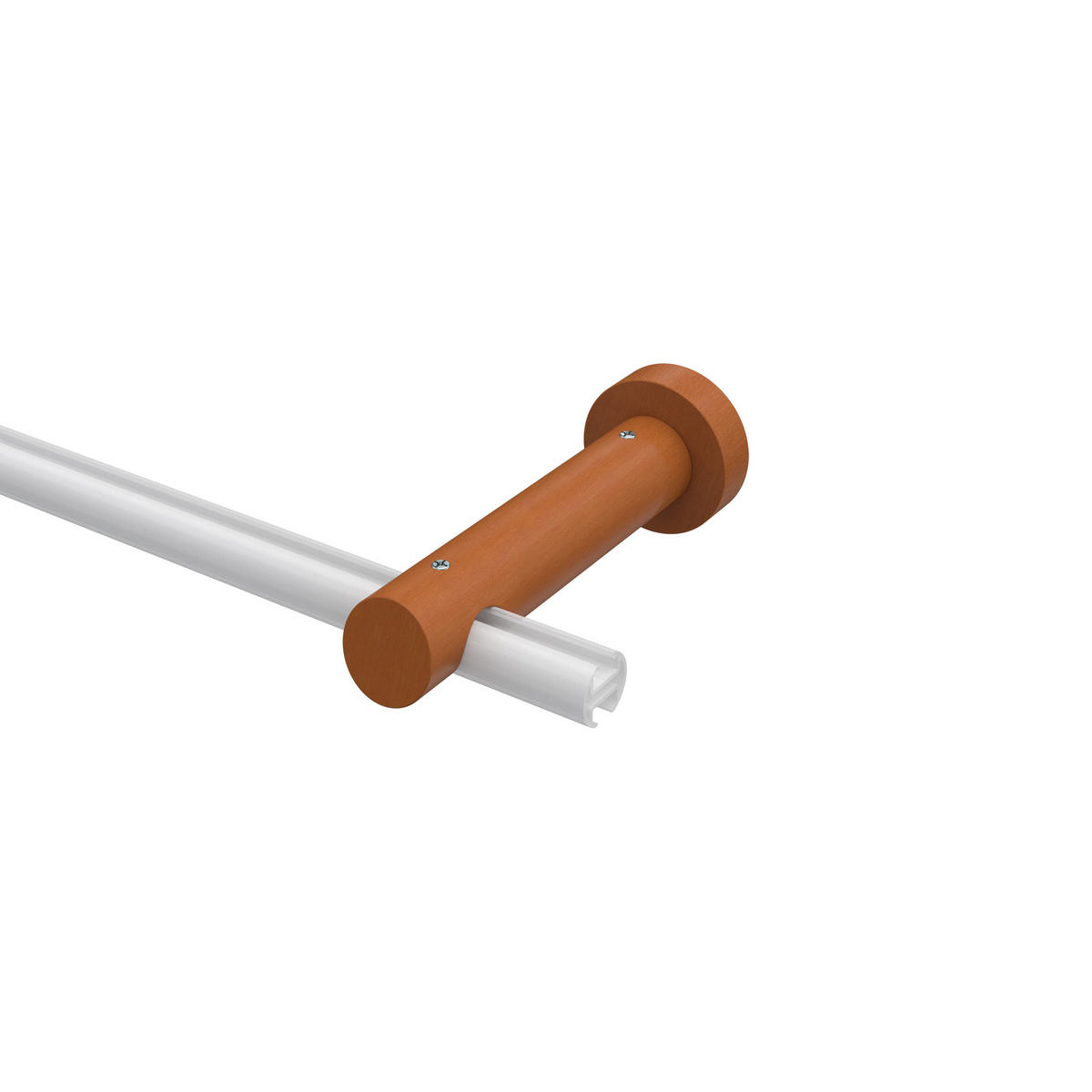 TRÄGER FÜR GARDINENSTANGEN INNENLAUF 20 mm Ø, Talent 1-läufig, Kirschbaum - Kirschbaumfarben, Holz (15/5.3/5.3cm) - INTERDECO