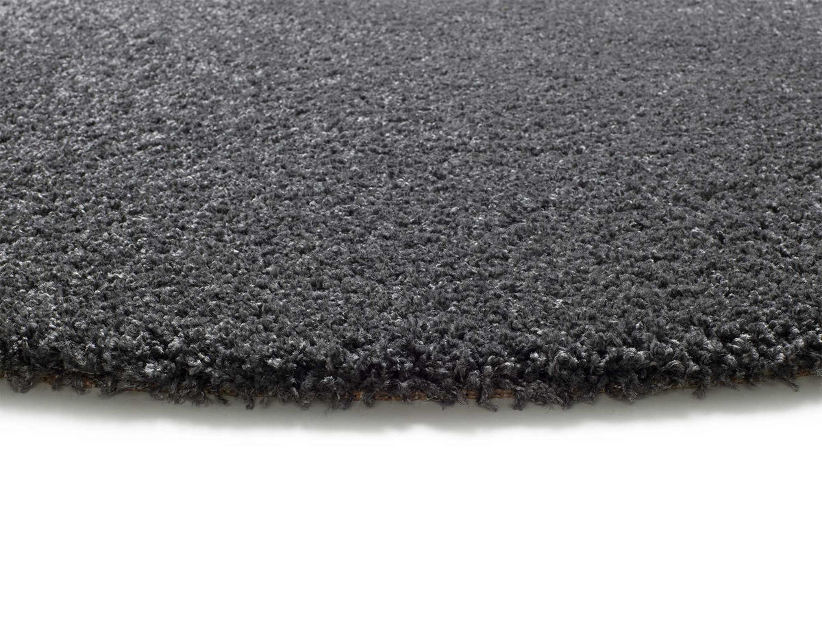 HOCHFLORTEPPICH Anthrazit Norge 130/130 cm - Anthrazit, Naturmaterialien/Textil (130/130cm) - Atticgo