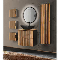 BADMÖBEL-SET 6-TLG. Xanten-56 - Braun, Holzwerkstoff (162/200/47cm) - Lomado