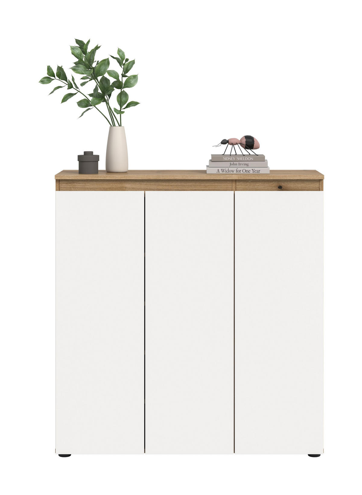 UNIVERSALSCHRANK SCARPA (B/H/T: ca. 105/111/37 cm) in Evoke Oak Nachbildung/weiß - Eichefarben, Holzwerkstoff (105/111/37cm)