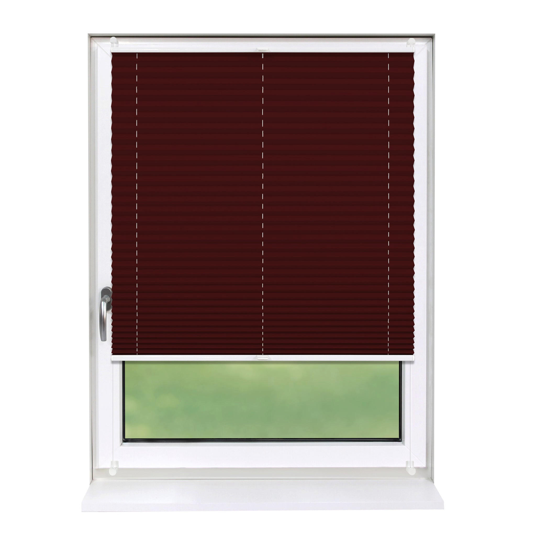 PLISSEE Basic ohne Bohren - Rot, Textil (95/210cm) - Deco-Raum