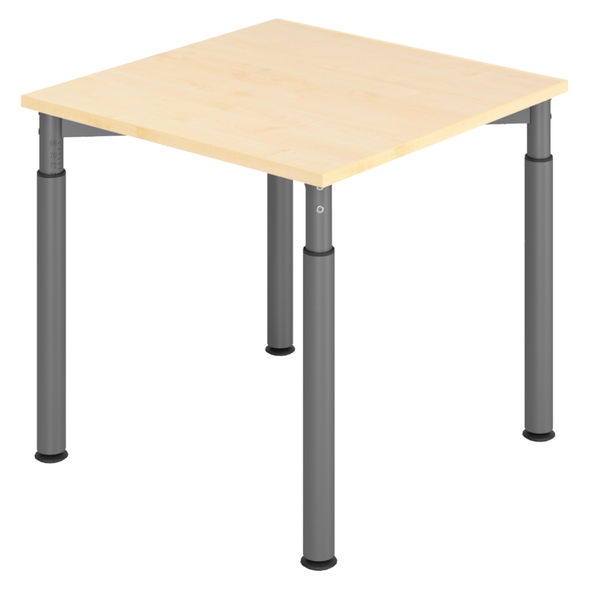 SCHREIBTISCH Serie-Y 80/80/74 cm in Ahornfarben/Graphitfarben - Ahornfarben/Graphitfarben, Holzwerkstoff (80/80/74cm) - bümö