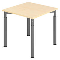 SCHREIBTISCH Serie-Y 80/80/74 cm in Ahornfarben/Graphitfarben - Ahornfarben/Graphitfarben, Holzwerkstoff (80/80/74cm) - bümö