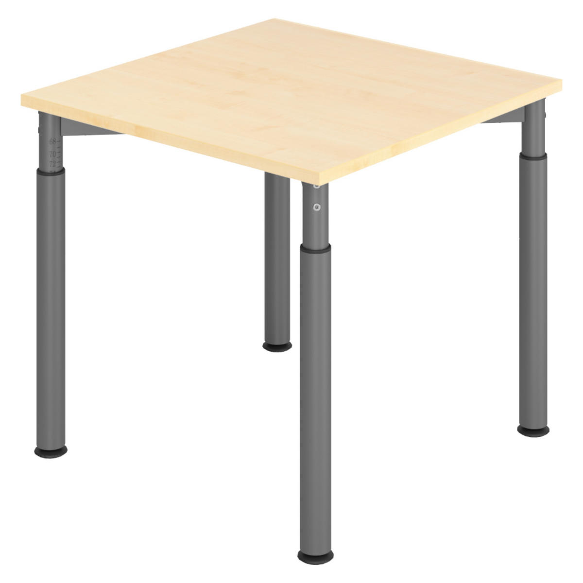 SCHREIBTISCH Serie-Y 80/80/74 cm in Ahornfarben/Graphitfarben - Ahornfarben/Graphitfarben, Holzwerkstoff (80/80/74cm) - bümö
