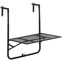 BALKONHÄNGETISCH klappbar aus Metall - Schwarz, Metall (60/60/72cm) - Outsunny