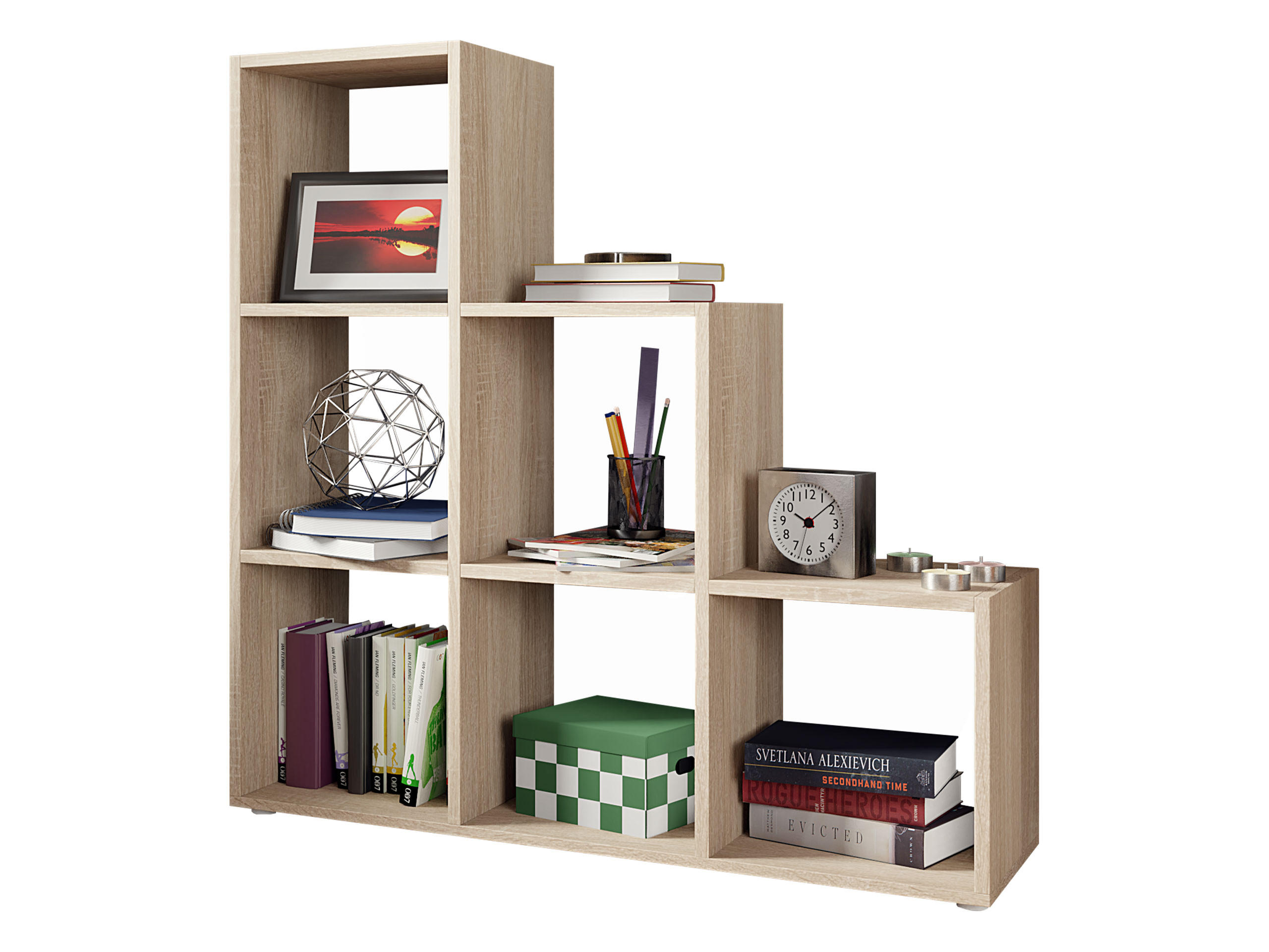 STANDREGAL Trio 011 - Sonoma Eiche, Holzwerkstoff (105/108/33cm) - MIRJAN24