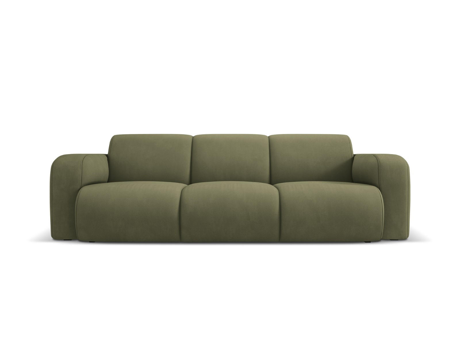 SOFA Molino aus strukturiertem Stoff hellgrün 3 Sitzplätze - Hellgrün, Textil (95/72/235cm) - Micadoni
