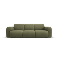 SOFA Molino aus strukturiertem Stoff hellgrün 3 Sitzplätze - Hellgrün, Textil (95/72/235cm) - Micadoni