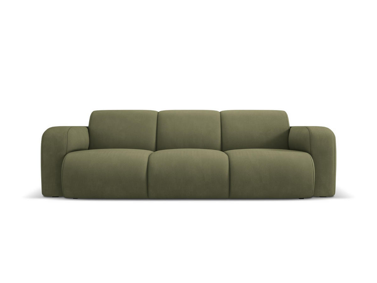 SOFA Molino aus strukturiertem Stoff hellgrün 3 Sitzplätze - Hellgrün, Textil (95/72/235cm) - Micadoni