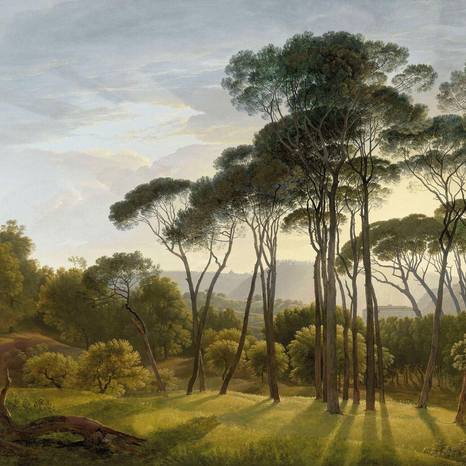 FOTOTAPETE italienische Landschaft 371 x 280 cm - Grün, Papier (371/280cm) - Sanders & Sanders