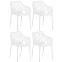 STAPELSTUHL 4er Set Kunststoff weiß - Weiß, Kunststoff (57/81/60cm) - CLP