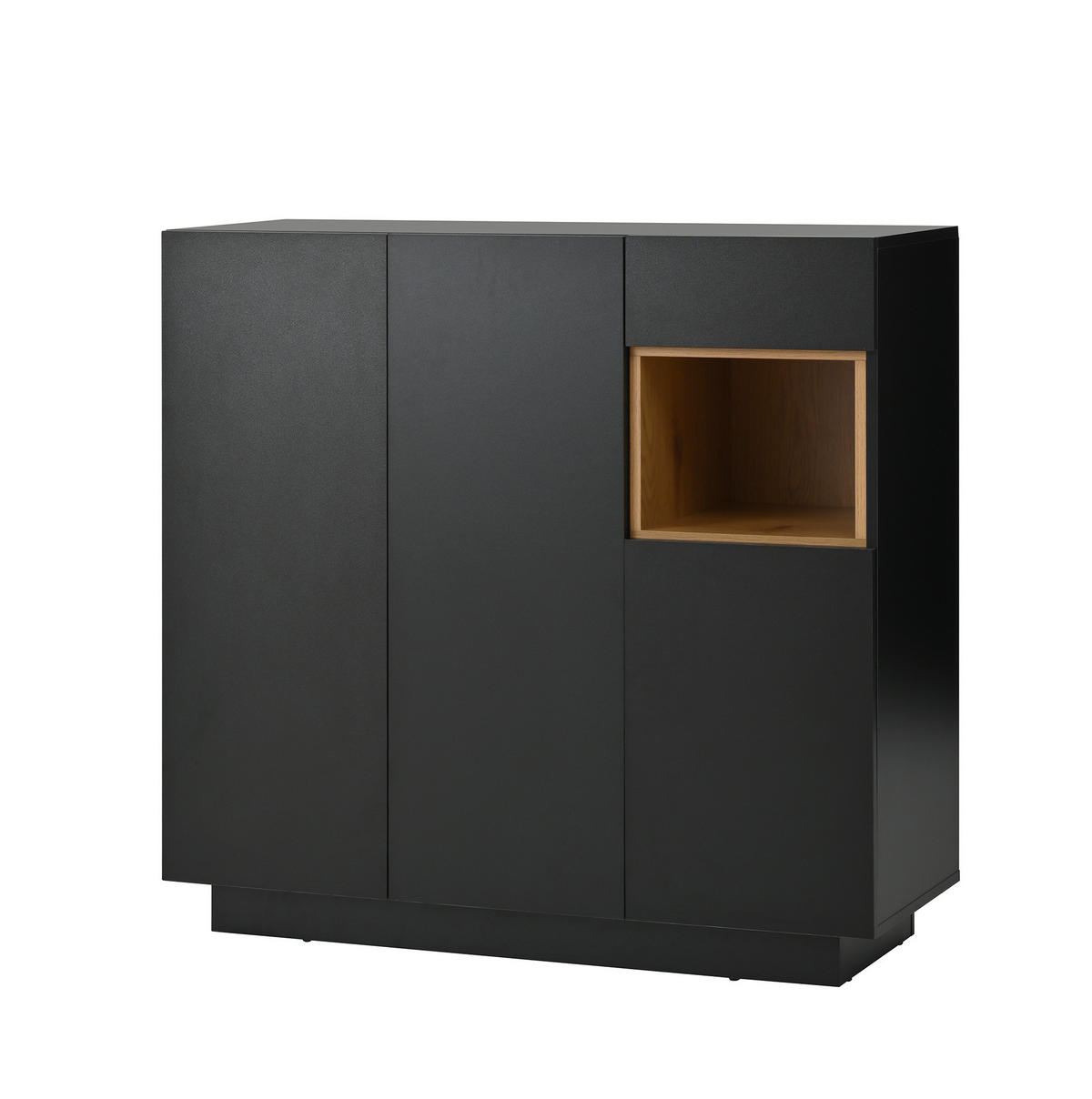 SCHUHSCHRANK mit LED-Beleuchtung 105 x 39,5 x 100,5 cm Schwarz/Natur - Schwarz, Holzwerkstoff (38.5/100.5/105cm) - Beauniv