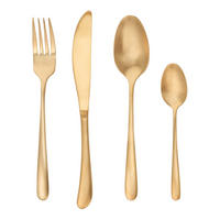 BESTECK-SET (4-tlg.) Kings - Goldfarben, Metall - Butlers