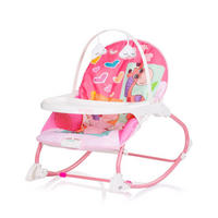 BABYWIPPE Enjoy rosa Schaukelfunktion, Musikfunktion, Vibration, 3-Punkt-Gurt, Spielbogen - Rosa, Metall - Chipolino
