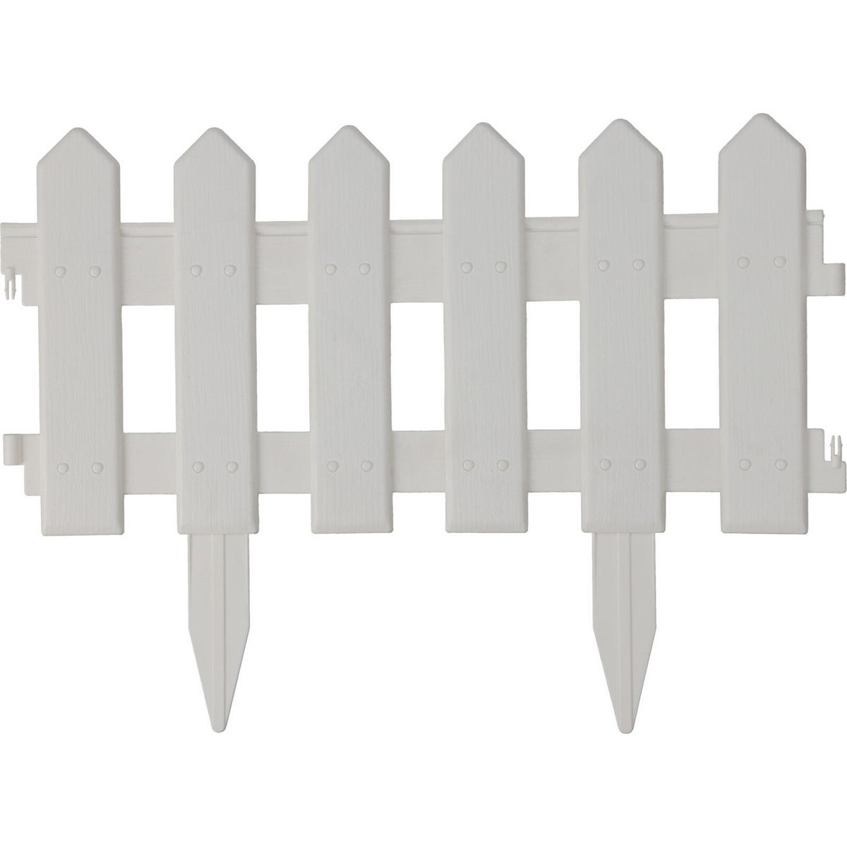 GARTENPALISADE Kunststoff 40/20 cm - Weiß, Kunststoff (1/20/40cm)