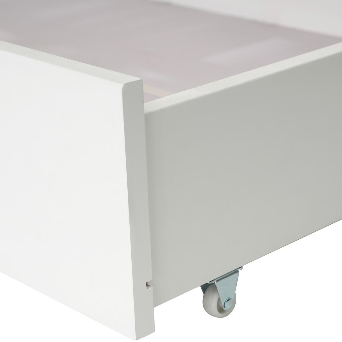 ETAGENBETT 90/200 cm Hausform Weiß mit großen Schubladen - Weiß, Holz (90/200cm) - OKWISH