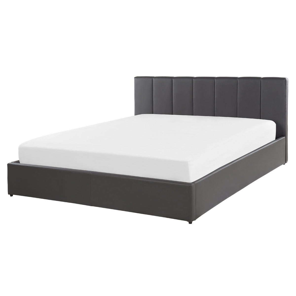 BETT 160/200cm Dunkelgrau Dreux - Dunkelgrau, Textil (160/200cm) - Beliani