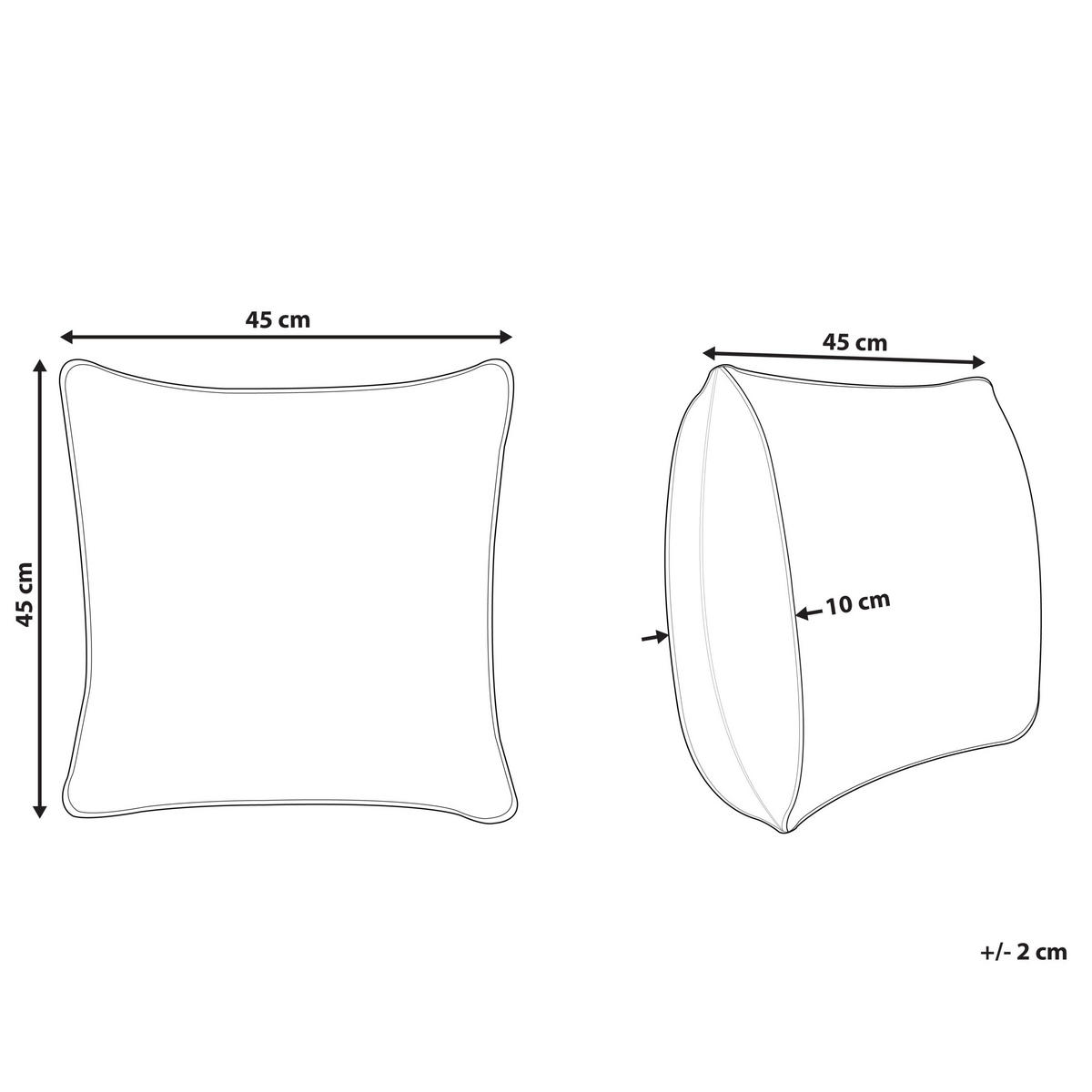 DEKOKISSEN 2er-Set Gelb 45/10 cm Manketti - Gelb, Textil (45/45cm) - Beliani
