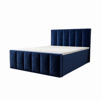 POLSTERBETT Aura Dunkelblau 180x200 cm - Dunkelblau, Textil (180/200cm) - B&B Home