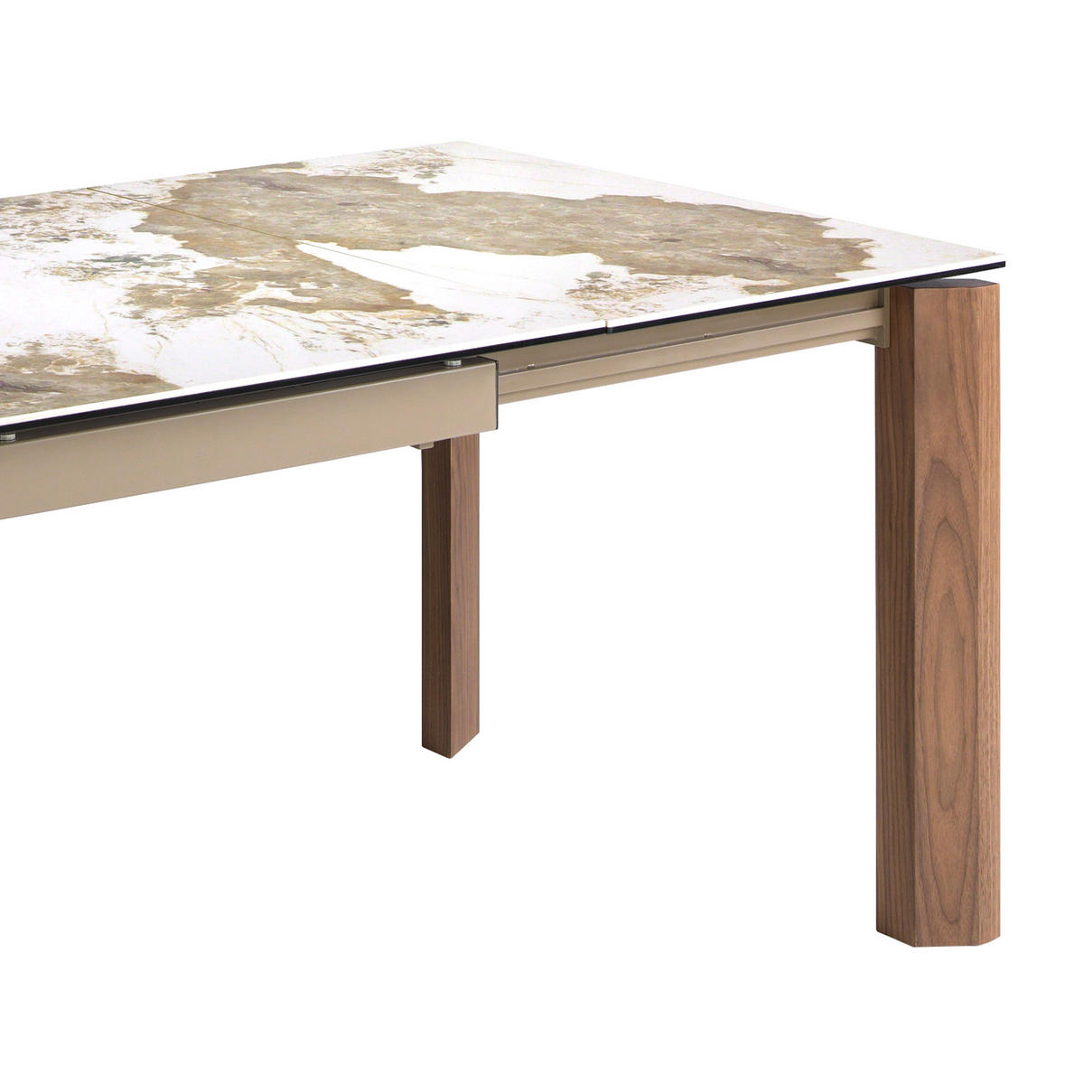 ESSTISCH Rechteckig Weiß Walnuss 140/90/76 cm - Walnussfarben/Weiß, Stein (90/140/76cm) - ANGEL CERDA