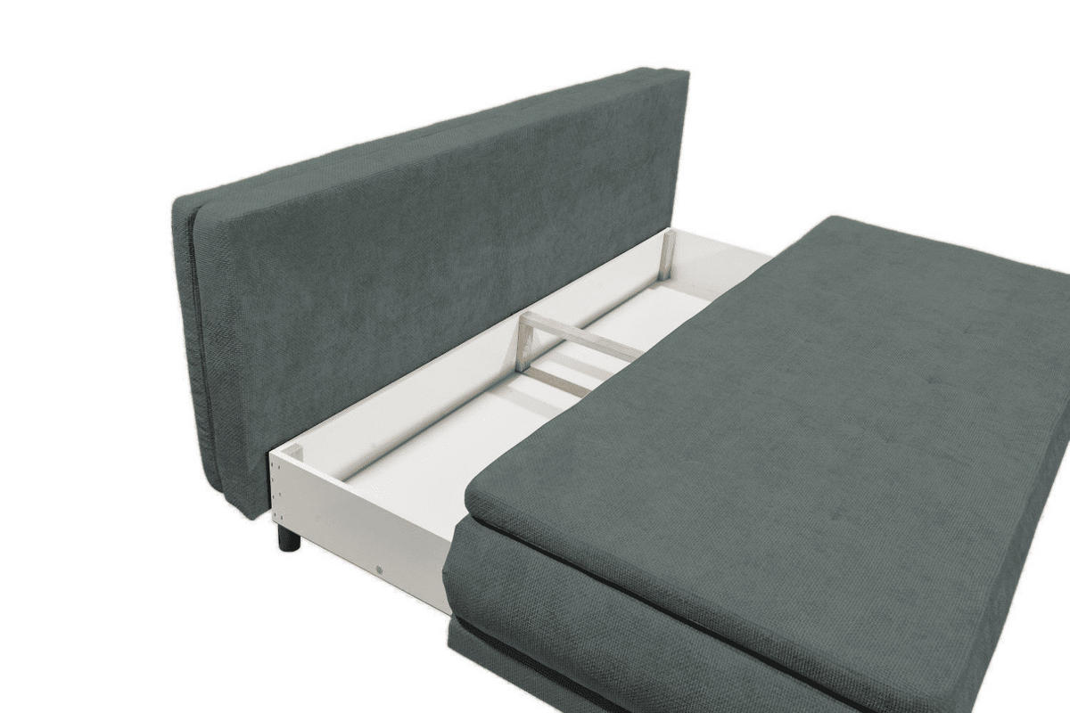 SCHLAFSOFA 2-Sitzer mit Bettkasten und Schlaffunktion - Weiß/Grün, Holzwerkstoff/Kunststoff (211/92/108cm) - ed exciting design