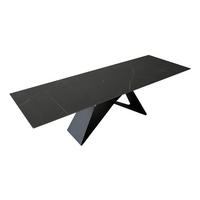 ESSTISCH MILLIE - Schwarz, Keramik (90/180/76cm) - SAM