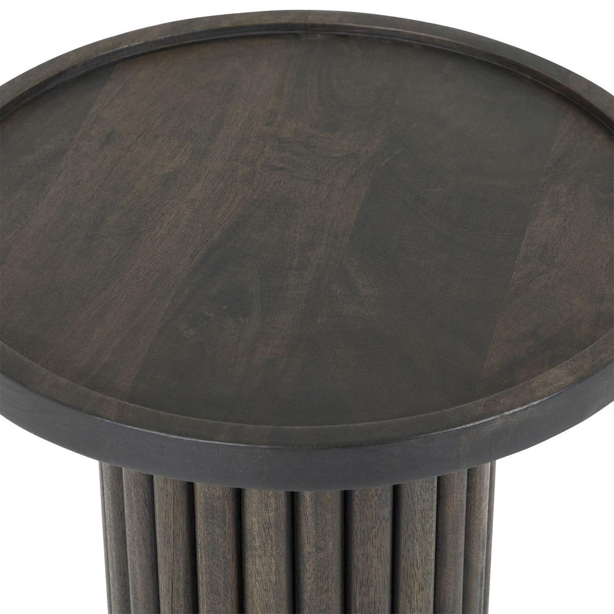 BEISTELLTISCH BEJA braun/weiß - Braun/Weiß, Naturmaterialien/Holz (38/38/53cm) - IDIMEX