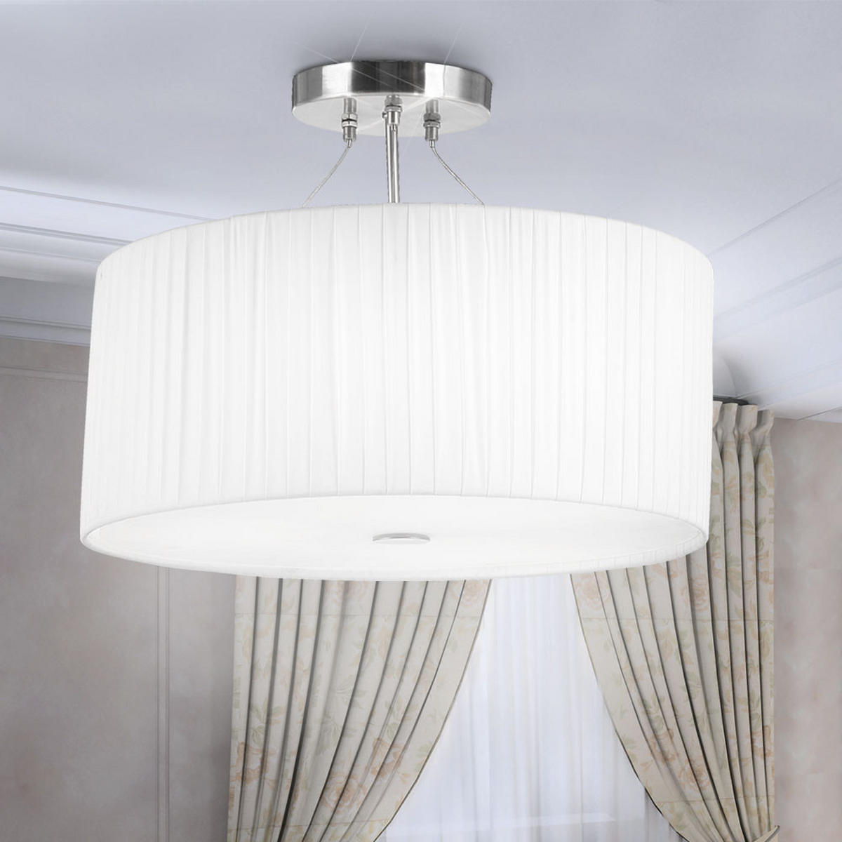 LED DECKENLEUCHTE Metall Weiß - Weiß, Metall (45/45/36cm)