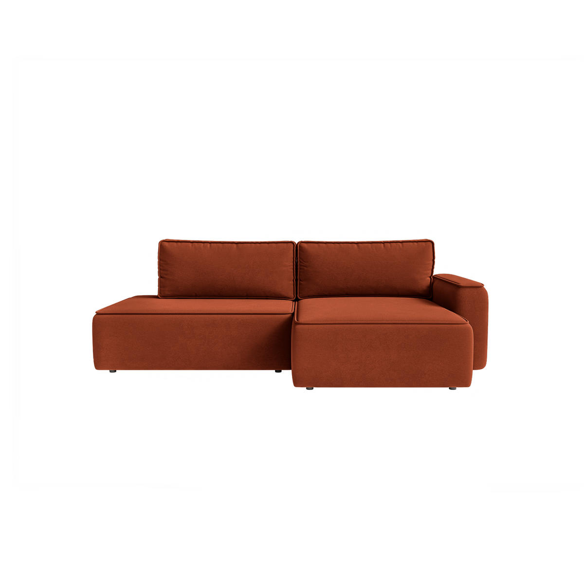 ECKSOFA Sarro mit Schlaffunktion, Rotbraun - Rostfarben, Textil (260/165cm) - Fedve