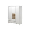 KINDERZIMMERSCHRANK Karilynn 133x55x190 MDF+Massivholz Weiß - Beige, Holzwerkstoff (133/190/55cm) - 58aufmkessel