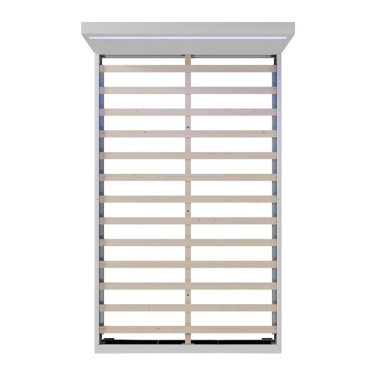 POLSTERBETT Paris mit LED weiß 120x200cm - Weiß, Holzwerkstoff (120/200cm) - Juskys