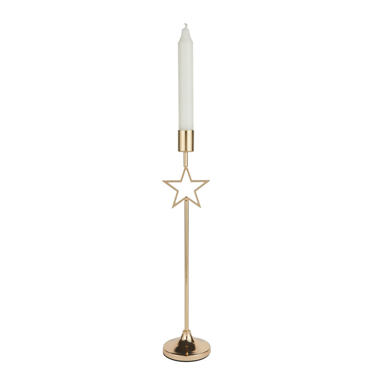 KERZENHALTER Starlet 33cm - Goldfarben, Metall (7/33/7cm) - Butlers