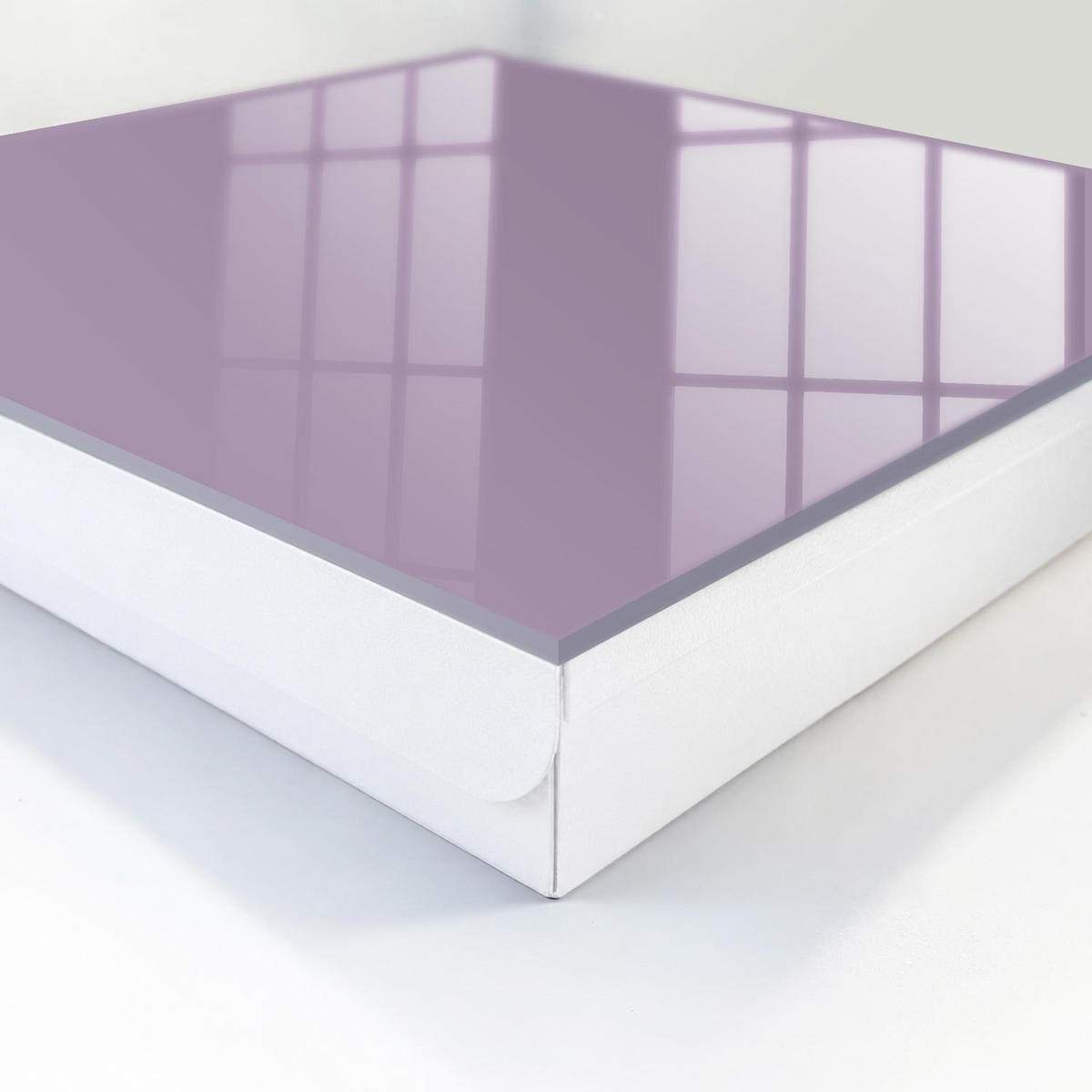 SCHLÜSSELBOX Weiß 30x30 cm – Türöffnung nach rechts - Fliederviolett - Lila, Metall (30/30/5cm) - TULUP