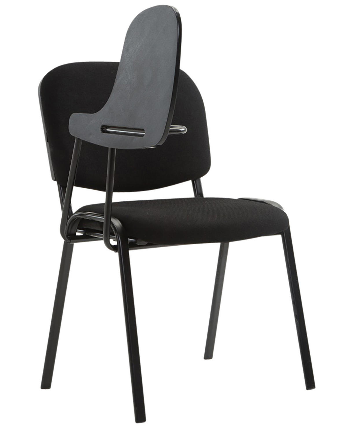 BESUCHERSTUHL 4er Set Stoff schwarz - Schwarz, Textil/Metall (53/81/71cm) - CLP