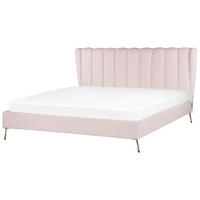 POLSTERBETT 180/200cm Rosa Miribel - Pink, Textil (180/200cm) - Beliani