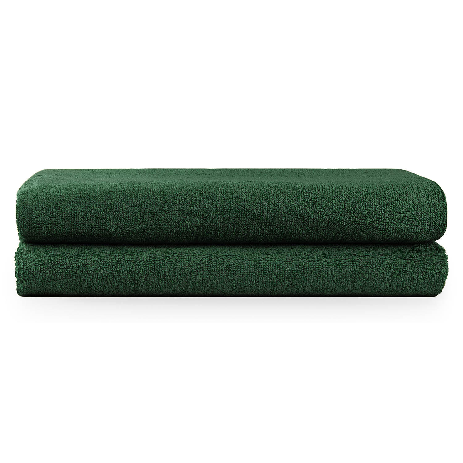 BADETUCH 2er-Set, 2x Badetuch 70/140 cm, Dunkelgrün - Dunkelgrün, Textil (70/140cm) - Blumtal