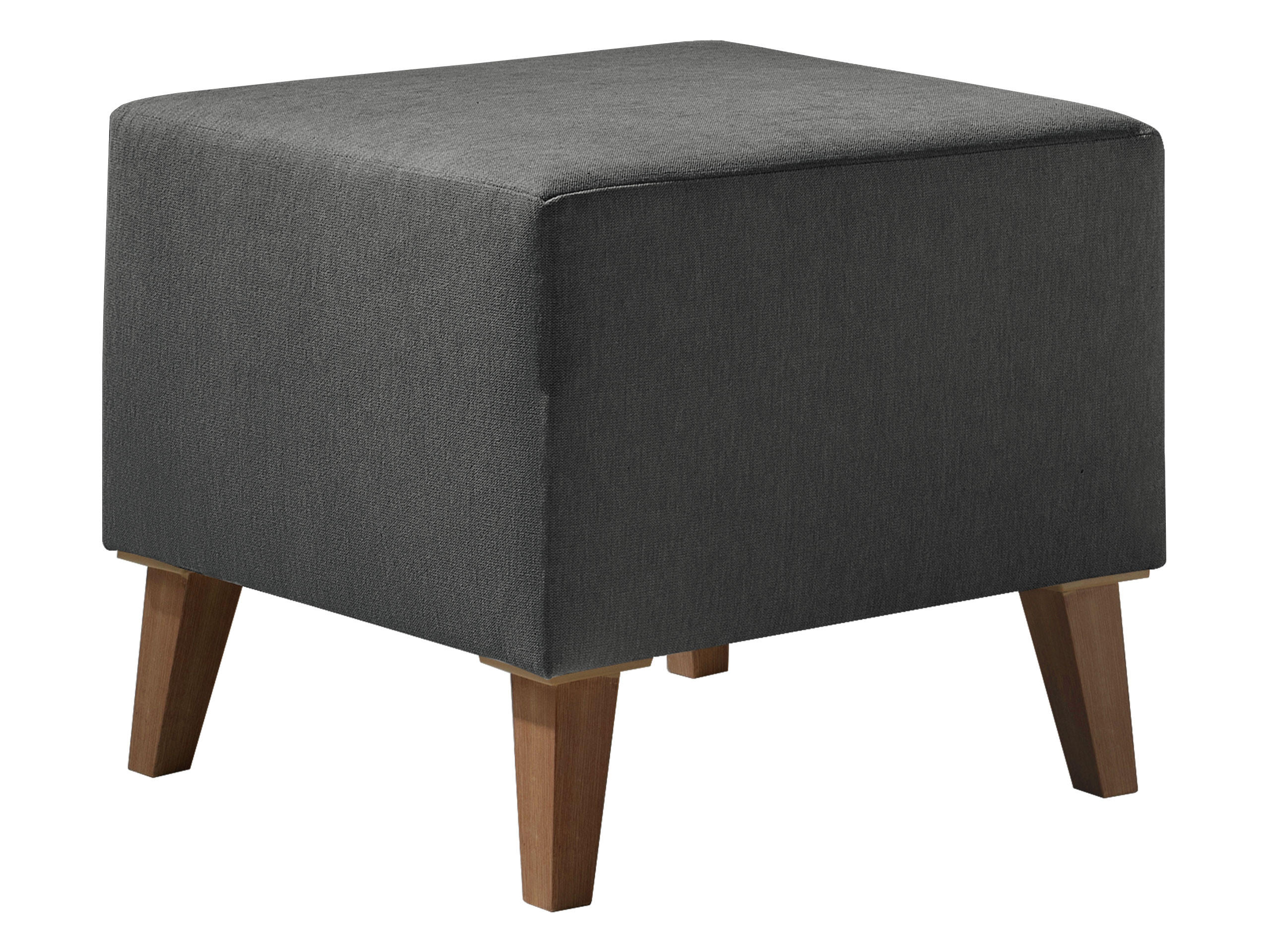 POLSTERHOCKER Oviedo - Grau, Holz/Kunststoff (51/45/51cm) - MIRJAN24