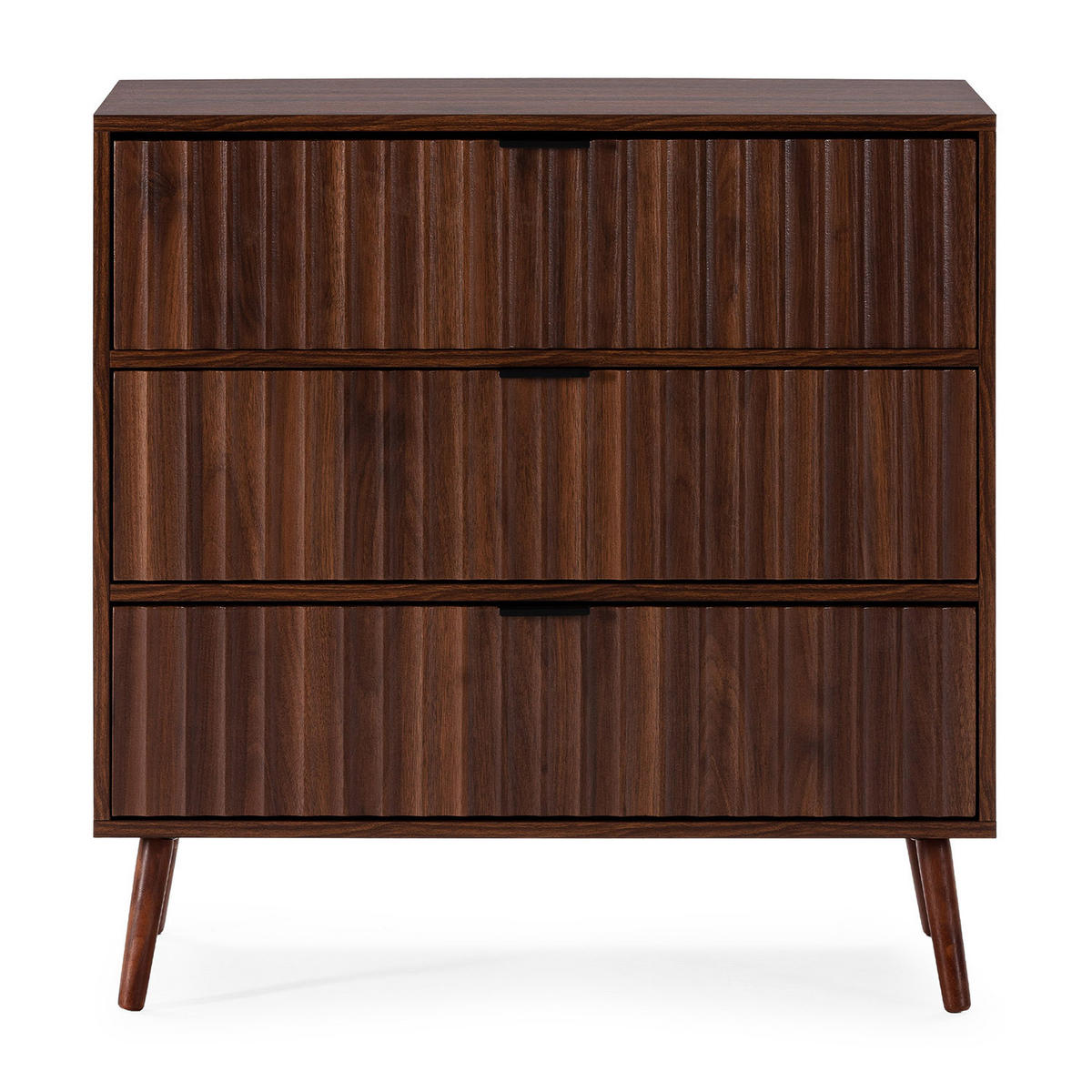 COMODĂ 80/80/40 Lluvia aspect de nuc comun - culoare nucă, compozit lemnos (80/80/40cm) - VS Venta-stock