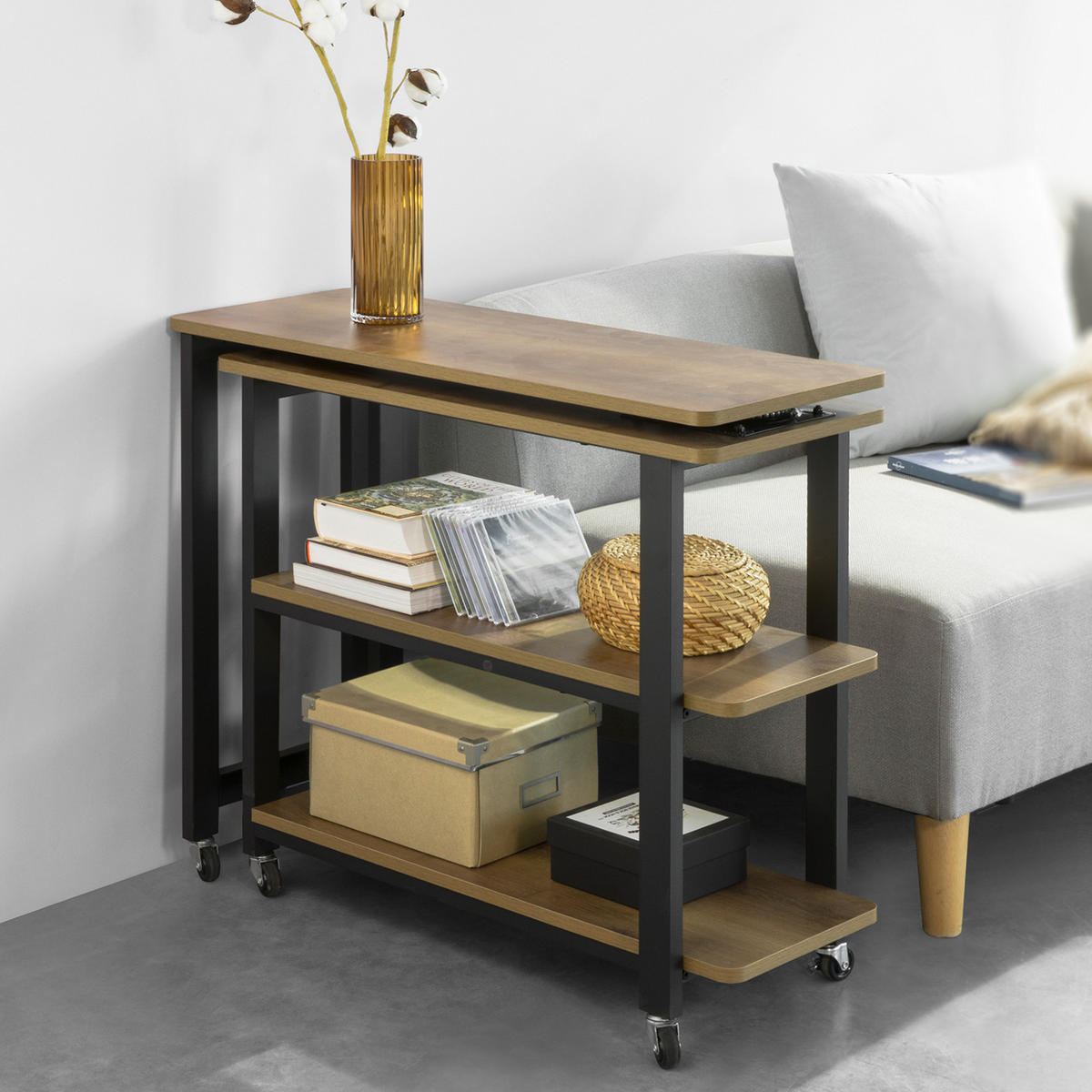 SCHREIBTISCH Vintage - Braun, Holzwerkstoff (30/133/69cm) - SoBuy