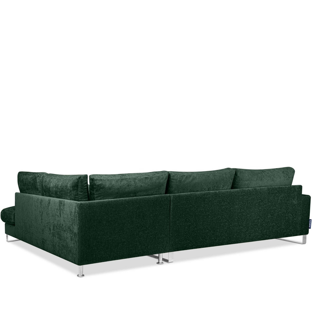 ECKSOFA RECHTS BRENTIS Chenille-Stoff, Grün - Grün, Textil (314/224cm) - KONSIMO®