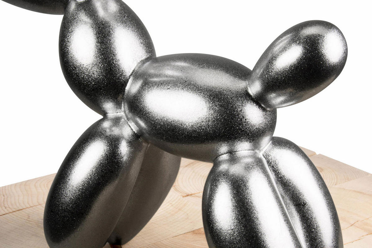 SKULPTUR Silber 28/26 cm - Silberfarben, Stein (0.95/26/10cm) - KUNSTLOFT