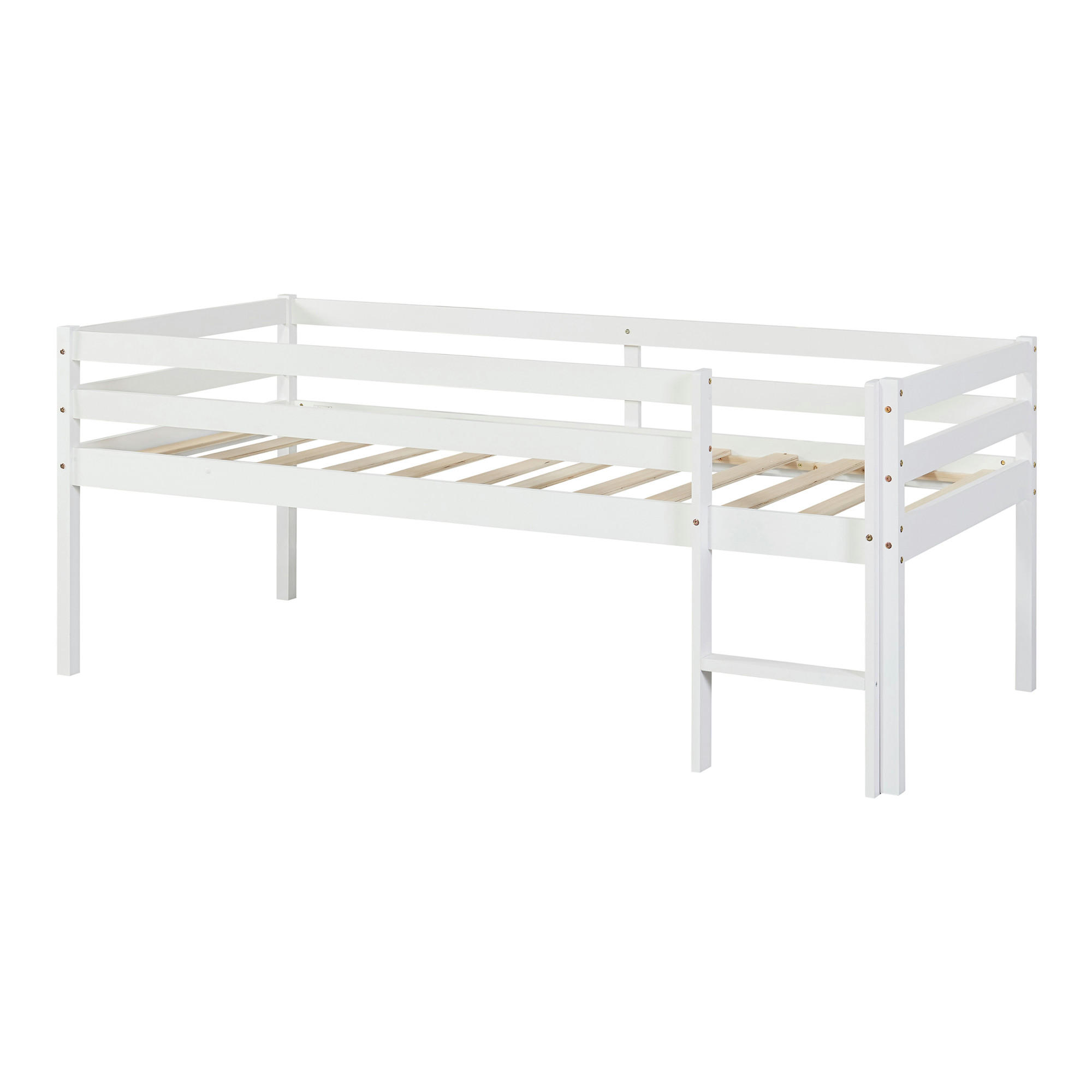 KINDERBETT Siikalatva - Weiß, Holz (90/200cm) - [en.casa]