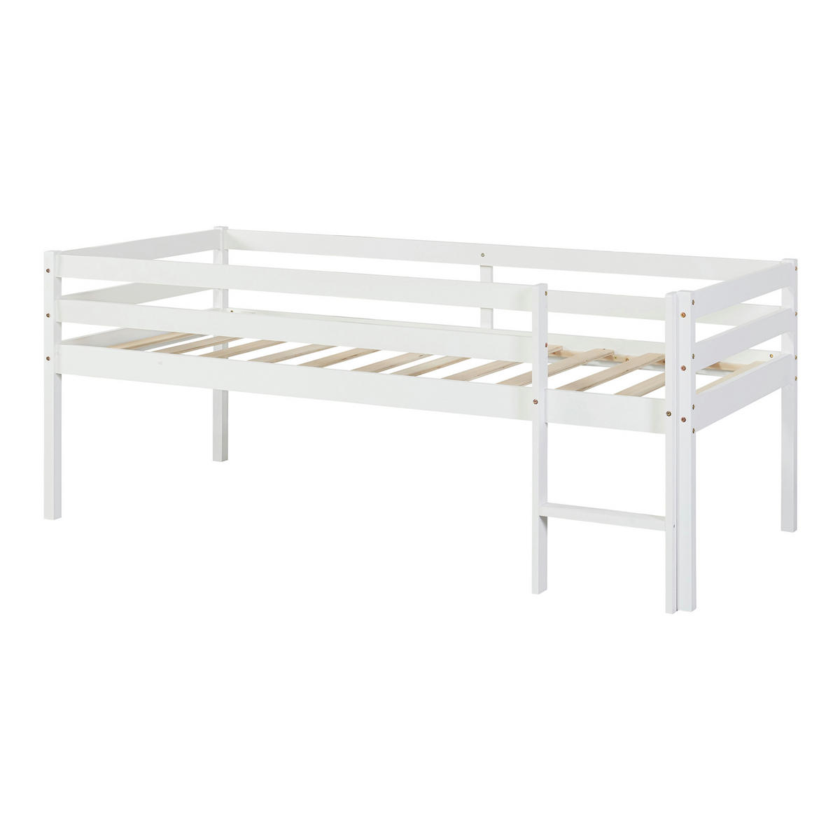 KINDERBETT Siikalatva - Weiß, Holz (90/200cm) - [en.casa]