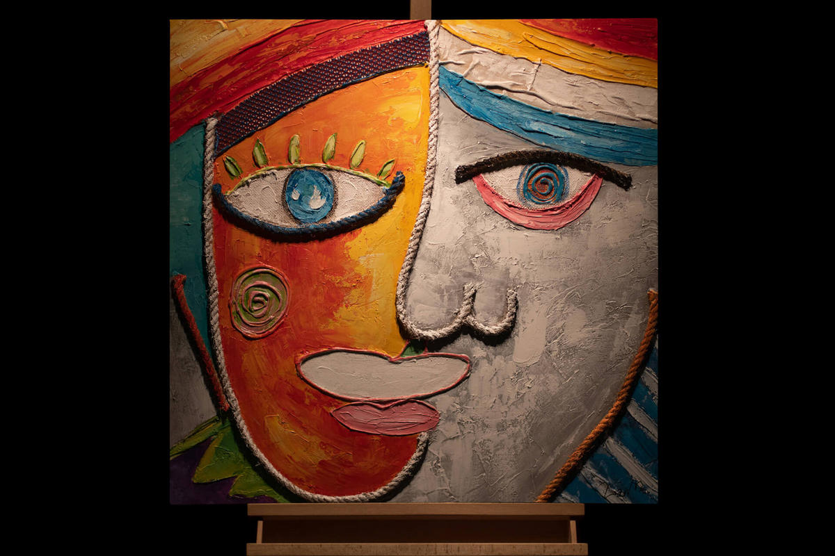 ACRYLBILD HANDGEMALT 80/80 cm - Multicolor, Holz/Textil (2.66/80cm) - KUNSTLOFT