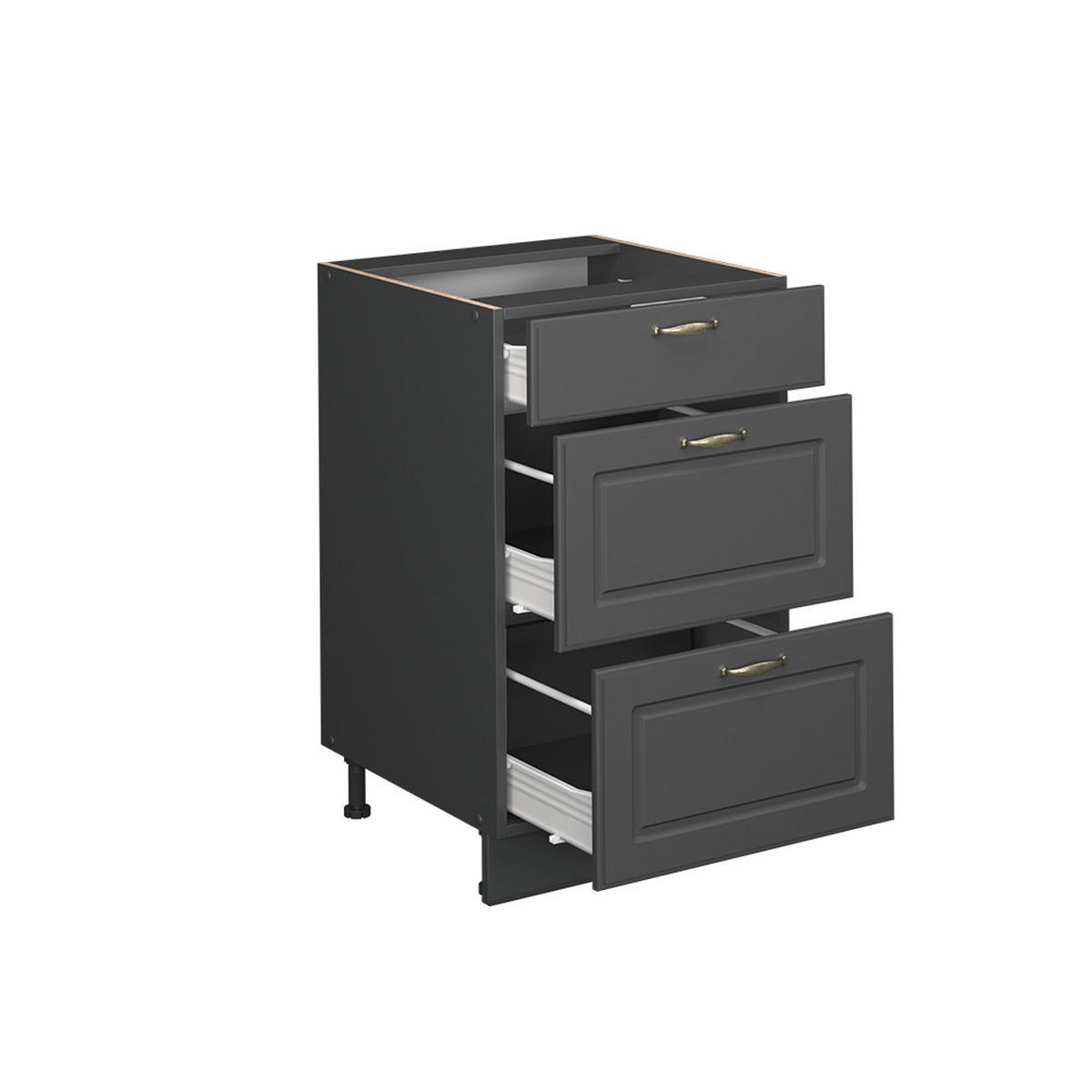 SPODNÍ SKŘÍŇKA KUCHYŇSKÉ LINKY Fame-Line Anthrazit-Gold Landhaus - antracitová, kompozitní dřevo (50/82/51.6cm) - Vicco