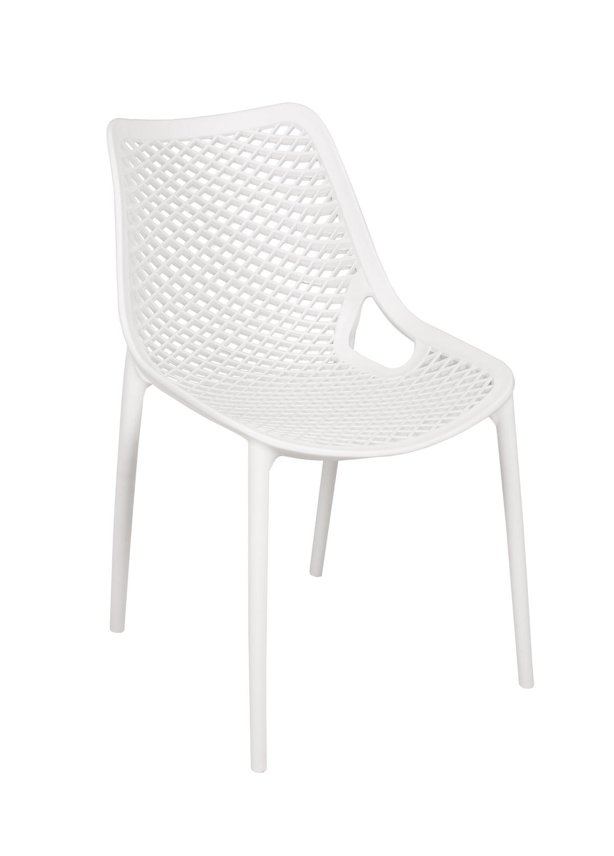 GARTENSTUHL 2er Set Erik Weiß Gartenstühle - Weiß, Kunststoff (50/83/60cm) - DELUKE