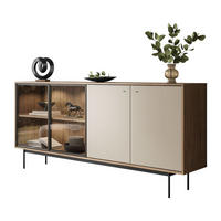 KOMMODE ISA 4D, viertürig mit LED-Beleuchtung. - Eichefarben, Holzwerkstoff (200/90/40cm) - Lookway